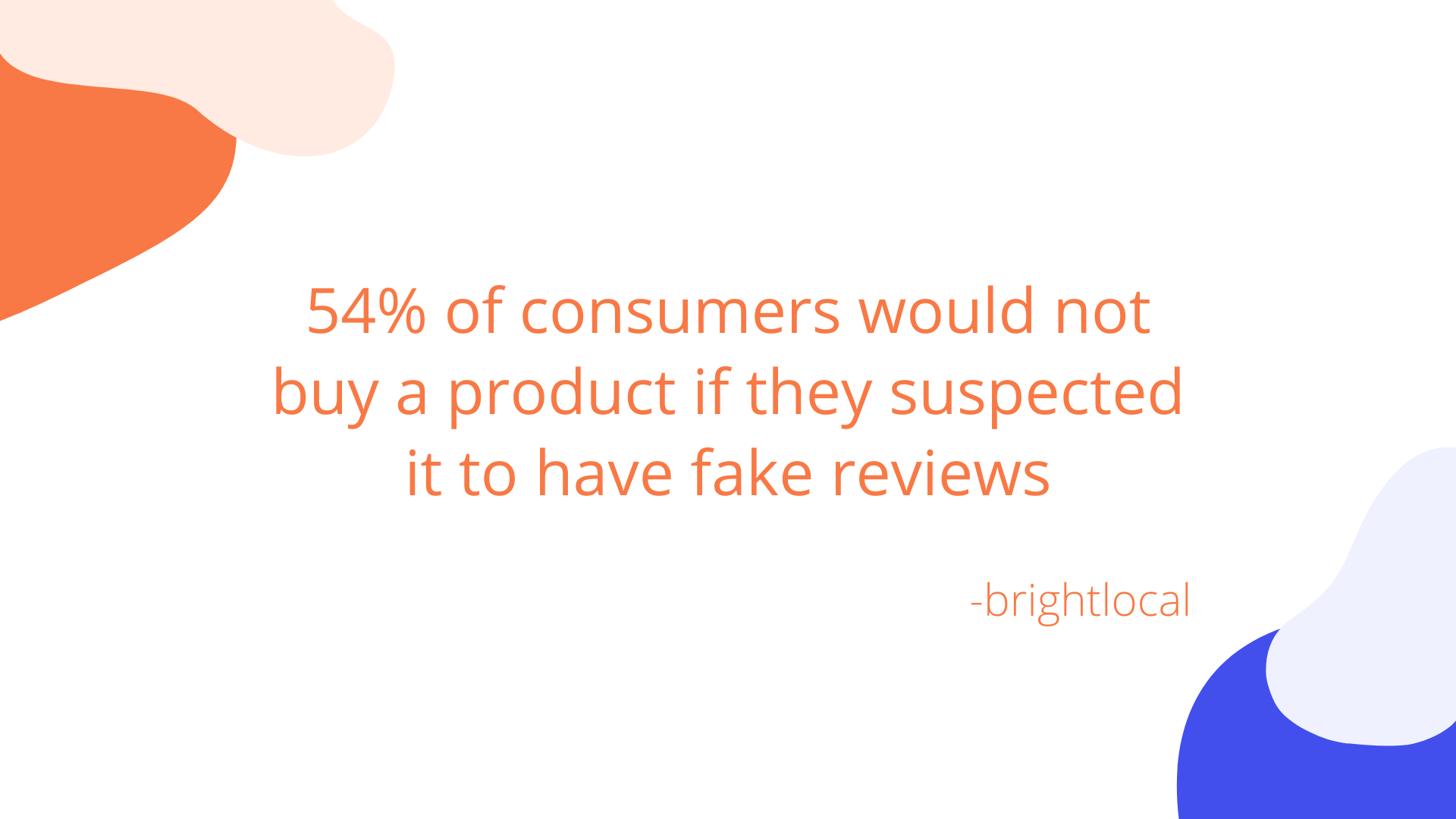 54% of consumers would not buy a product if they suspected it to have fake reviews - Agency Jet