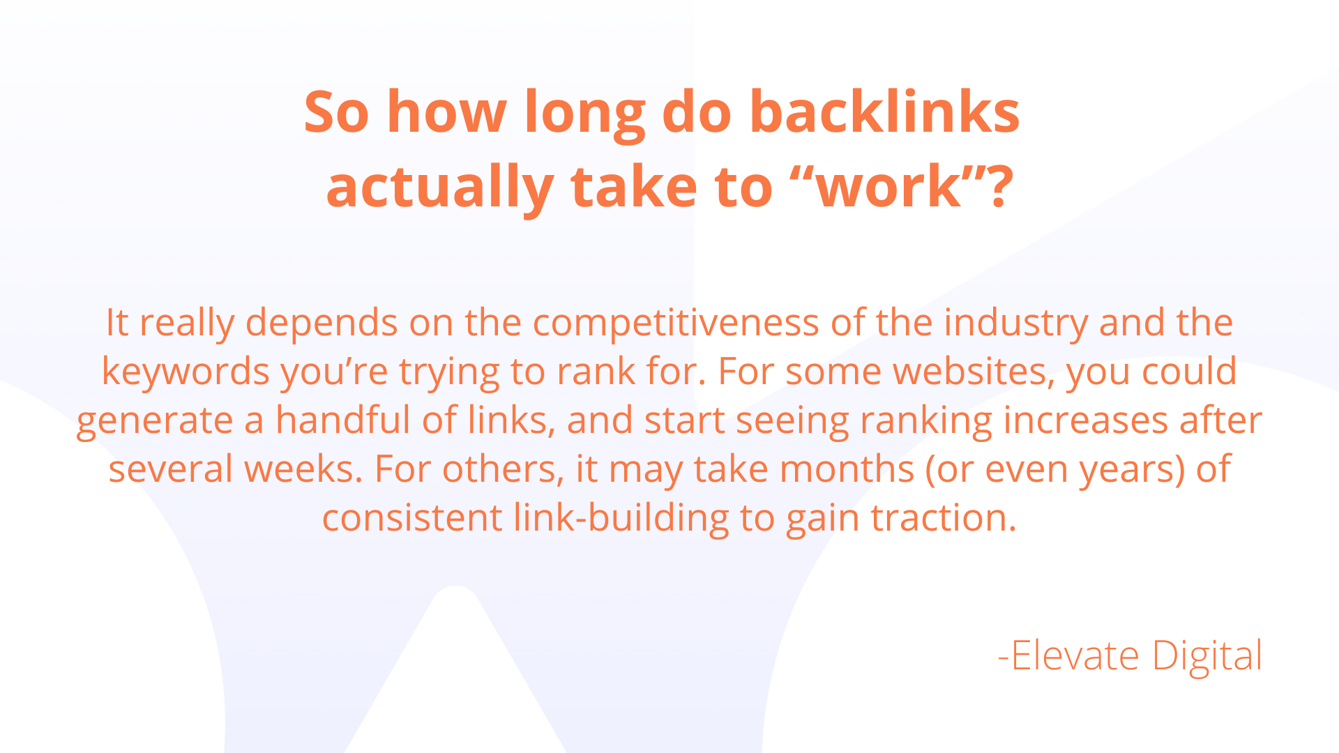 How long do backlinks take to work - Agency Jet