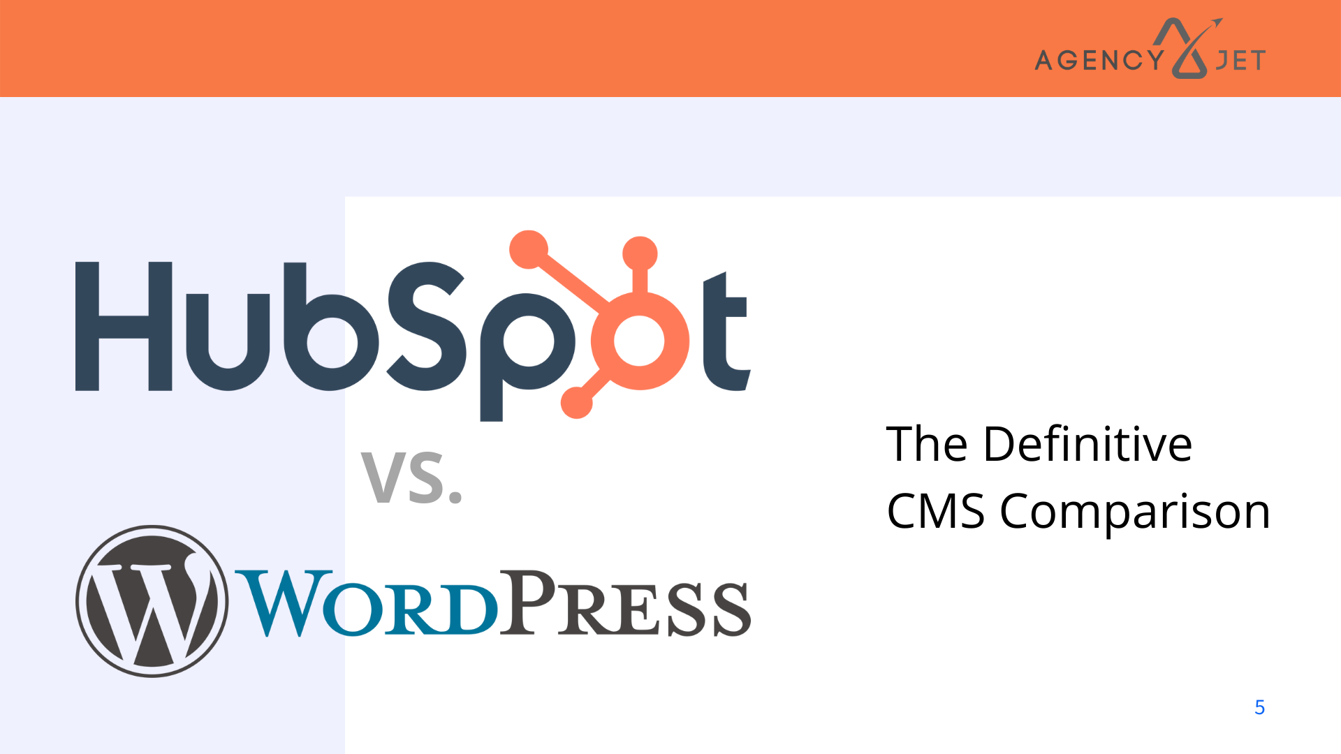 Hubspot vs. Wordpress The Definitive CMS Comparison - Agency Jet