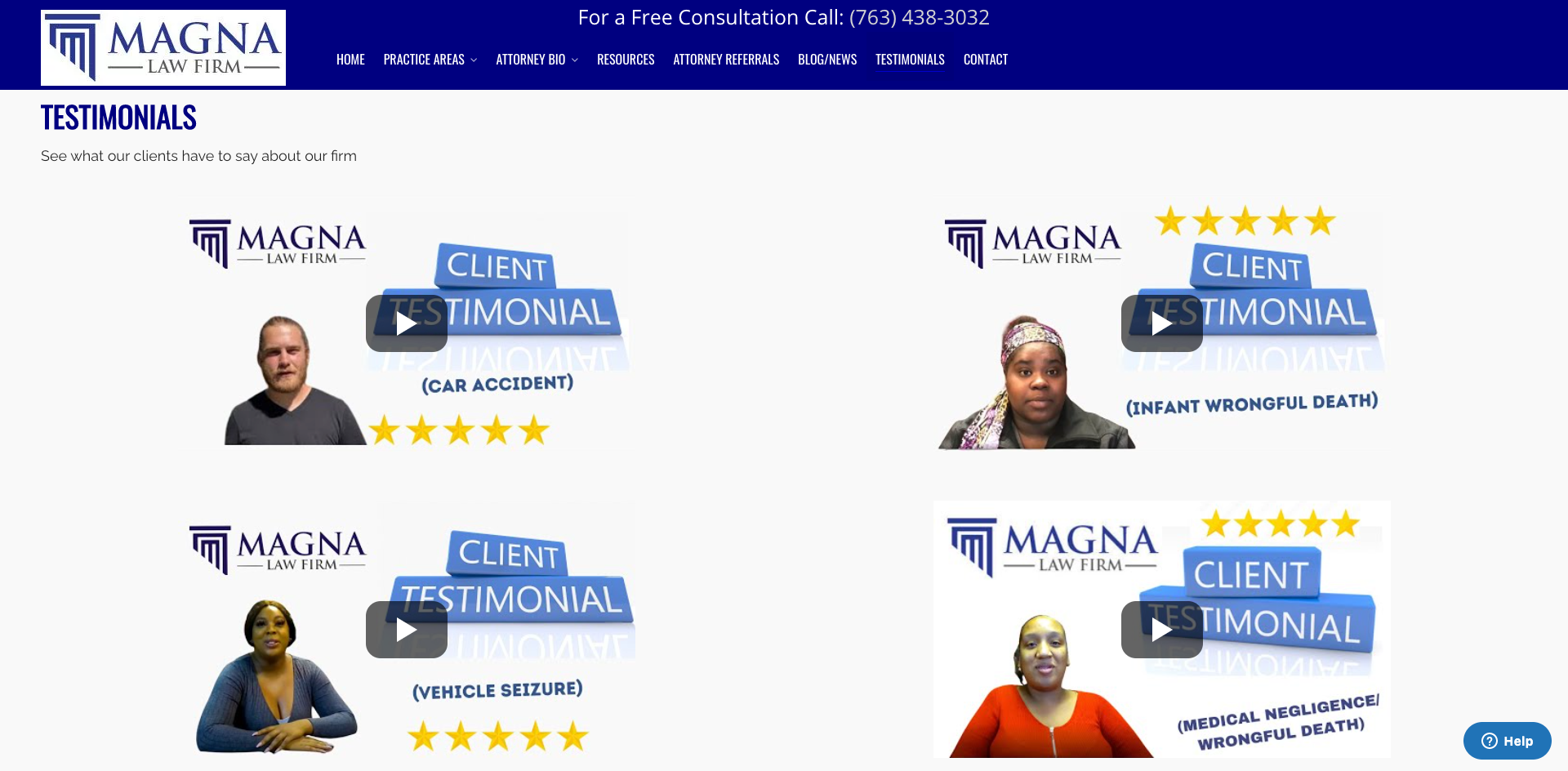 Read and view testimonials from our clients - Magna Law