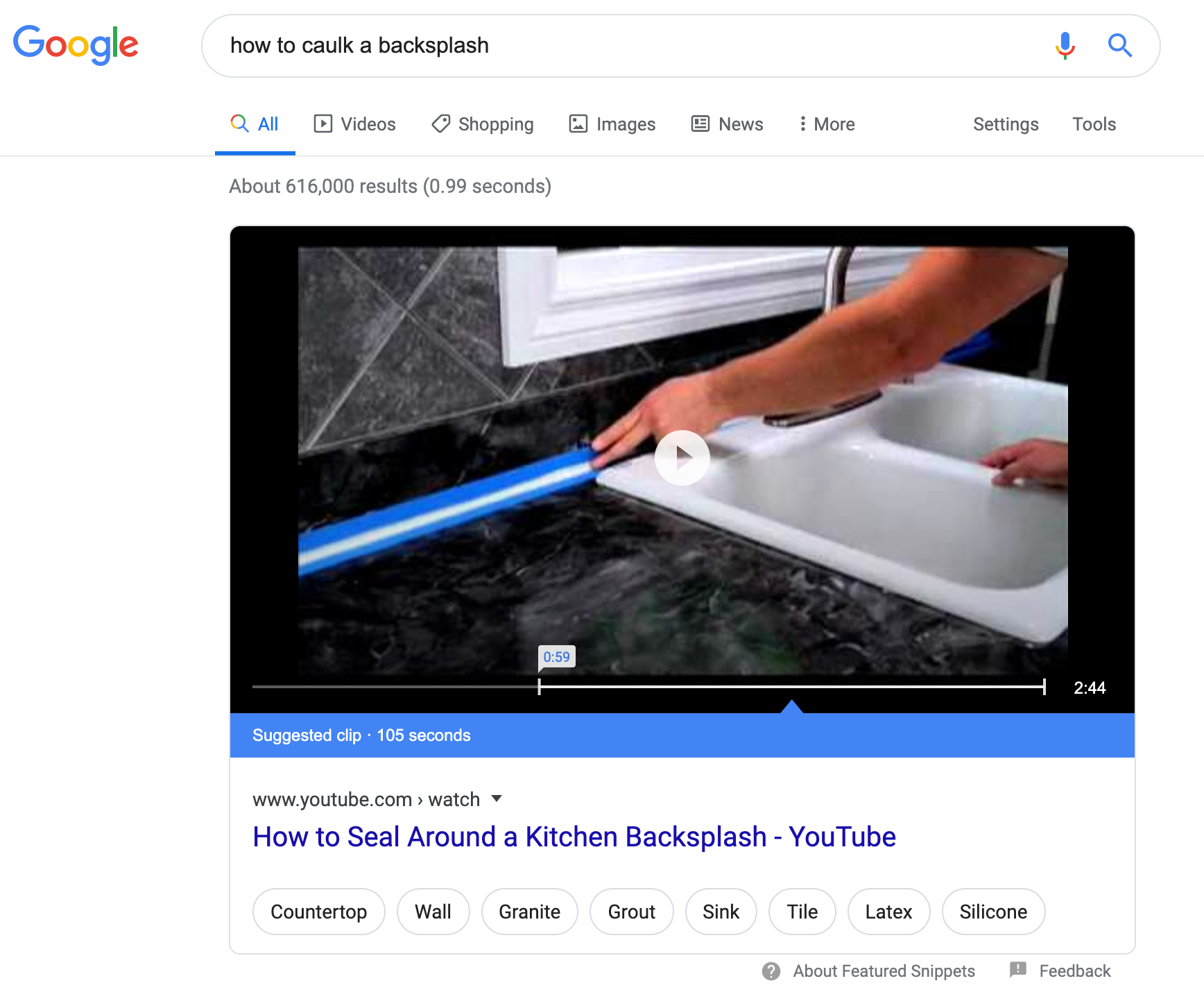 how to caulk a backsplash - Google Search