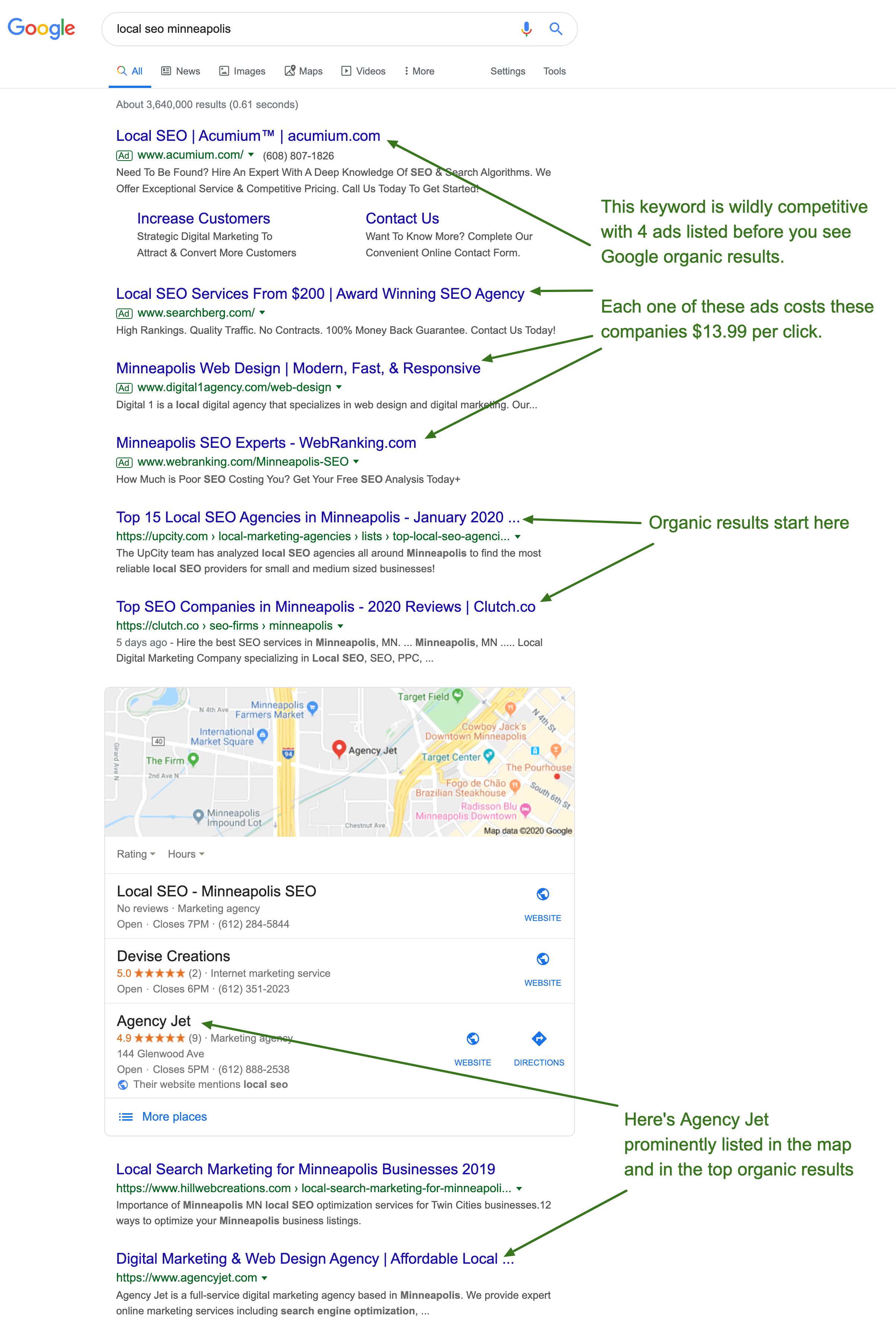 local seo minneapolis - Google Search | Agency Jet