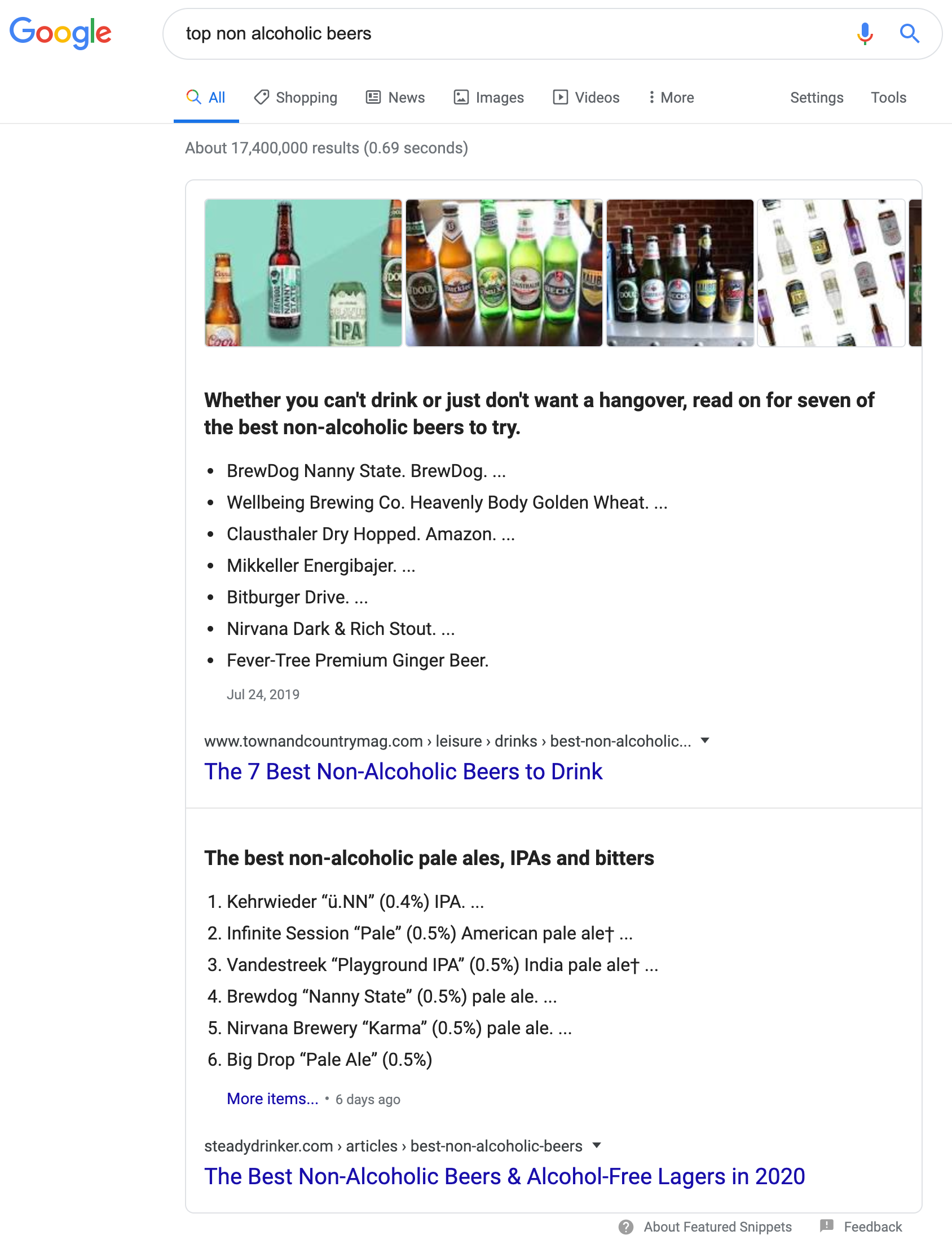 top non alcoholic beers - Google Search