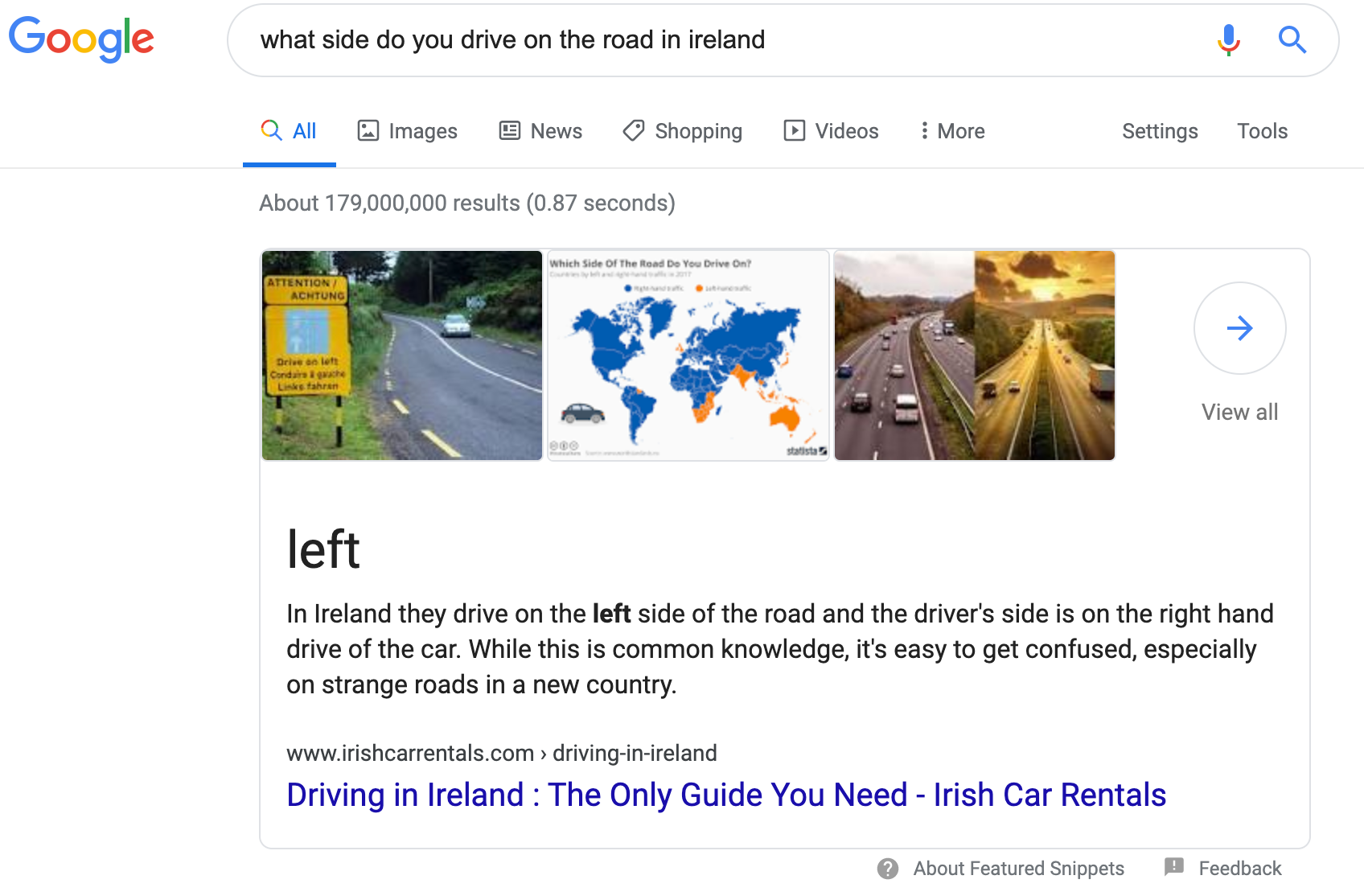 what side do you drive on the road in ireland - Google Search